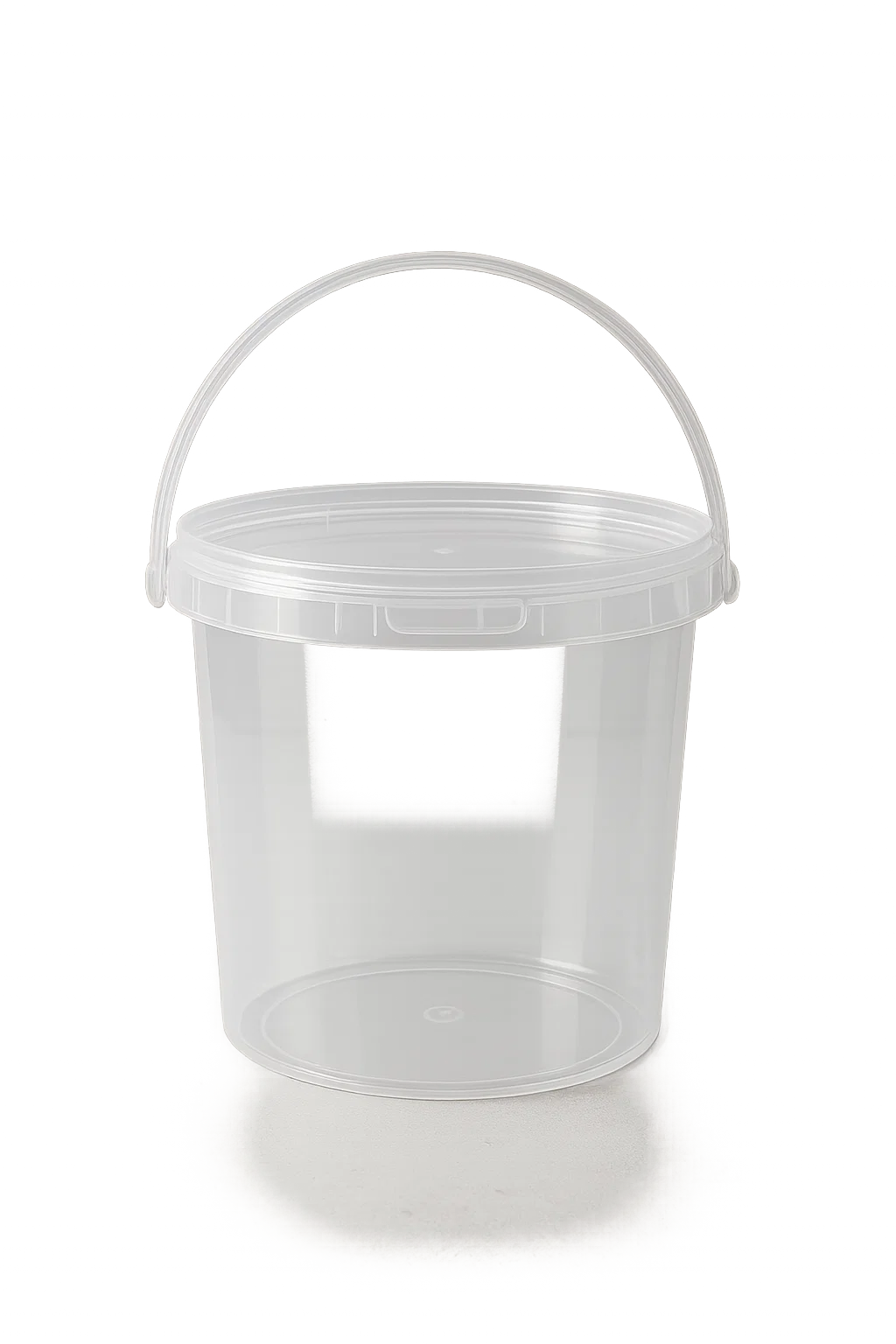 Transparent plastic bucket
